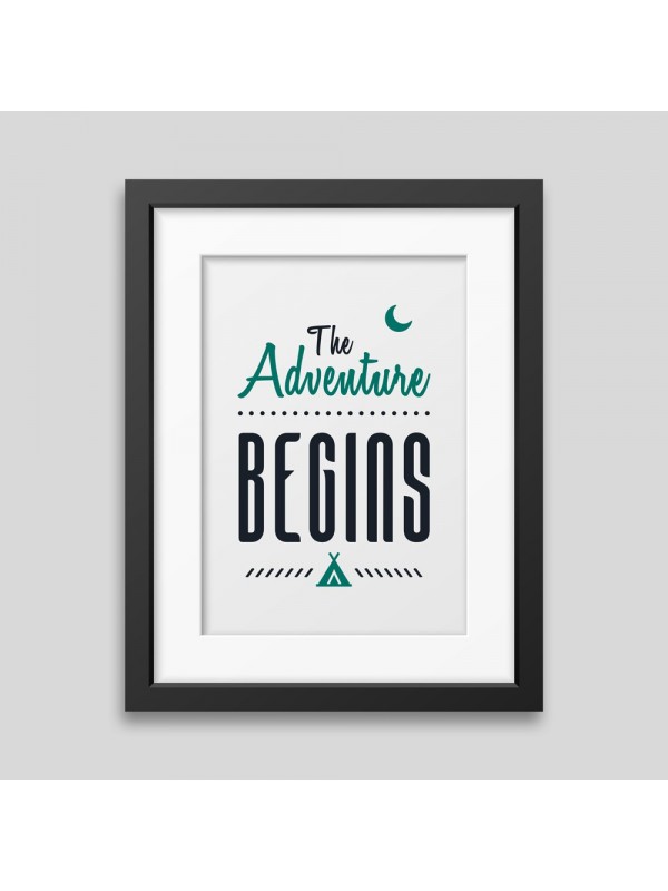 The adventure begins Framed poster