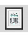 The adventure begins Framed poster